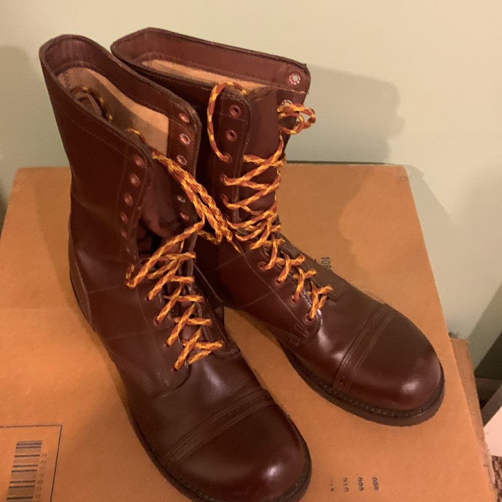 Corcoran brown leather boots. Size 12 D. Made in USA
